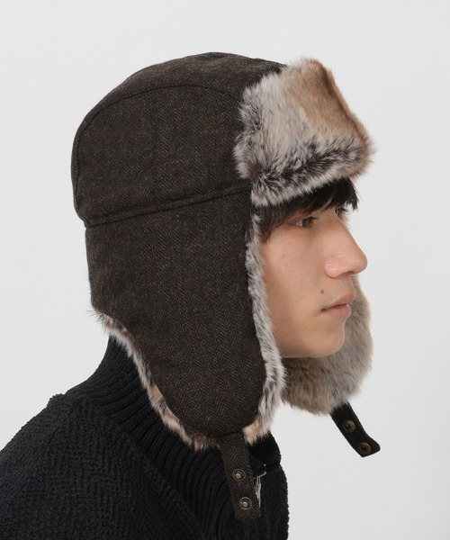 LAKOLE(ラコレ)の「フライトハット / 581013(ハット・メンズ・ネイビー/ブラウン/ブラック・9)」の3枚目の写真