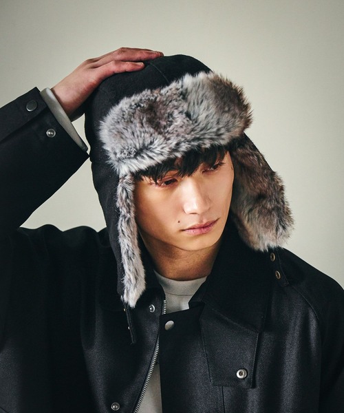 LAKOLE(ラコレ)の「フライトハット / 581013(ハット・メンズ・ネイビー/ブラウン/ブラック・9)」の5枚目の写真