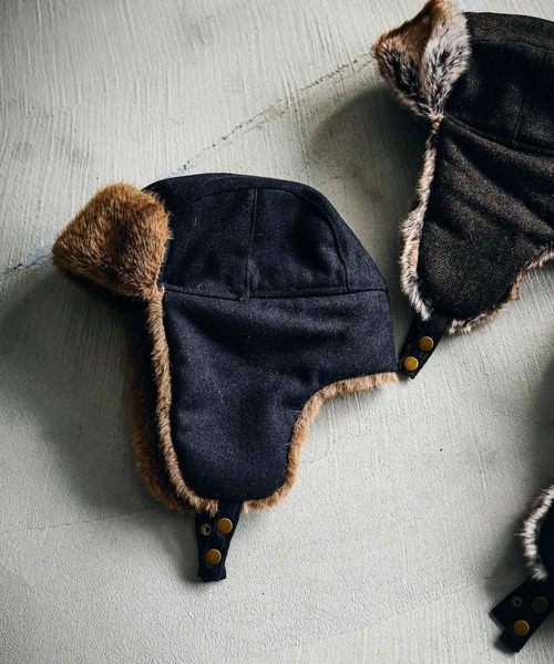 LAKOLE(ラコレ)の「フライトハット / 581013(ハット・メンズ・ネイビー/ブラウン/ブラック・9)」の9枚目の写真