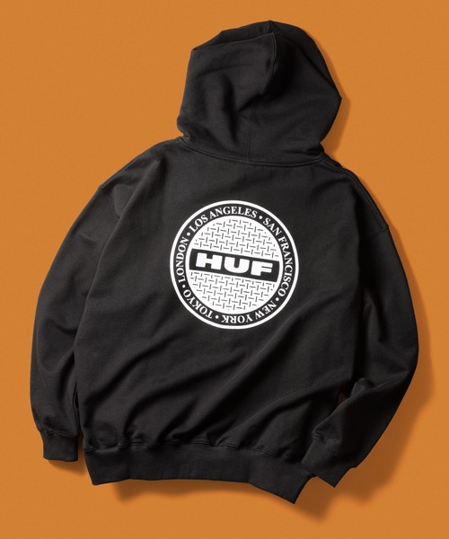 MANHOLE FULL ZIP HOODIE（パーカー）｜HUF（ハフ）のファッション通販