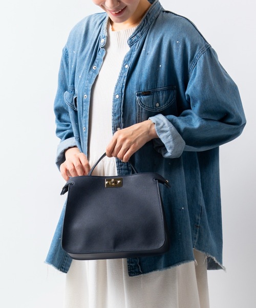 MURA(ムラ)の「Cantea(カンテア) PU(合成皮革) 2WAY ショルダーベルト付き ハンドバッグ(ショルダーバッグ・レディース・ダークブラウン/キャメル/ベージュ/ネイビー/グレー/ブラック・FREE)」の5枚目の写真