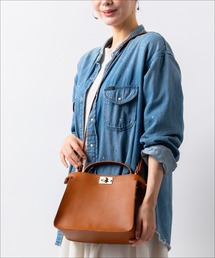 Cantea(カンテア) PU(合成皮革) 2WAY ショルダーベルト付き ハンドバッグ