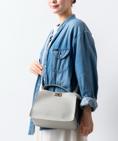 MURA(ムラ)の「Cantea(カンテア) PU(合成皮革) 2WAY ショルダーベルト付き ハンドバッグ(ショルダーバッグ・レディース・ダークブラウン/キャメル/ベージュ/ネイビー/グレー/ブラック・FREE)」の1枚目の写真