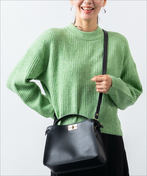MURA(ムラ)の「Cantea(カンテア) PU(合成皮革) 2WAY ショルダーベルト付き ハンドバッグ(ショルダーバッグ・レディース・ダークブラウン/キャメル/ベージュ/ネイビー/グレー/ブラック・FREE)」の2枚目の写真