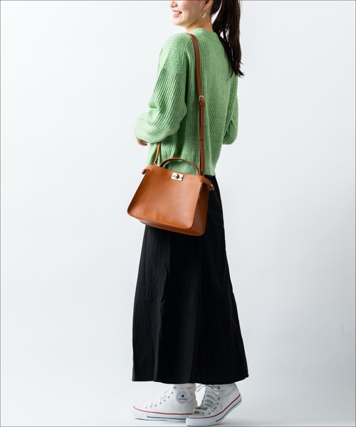 MURA(ムラ)の「Cantea(カンテア) PU(合成皮革) 2WAY ショルダーベルト付き ハンドバッグ(ショルダーバッグ・レディース・ダークブラウン/キャメル/ベージュ/ネイビー/グレー/ブラック・FREE)」の18枚目の写真