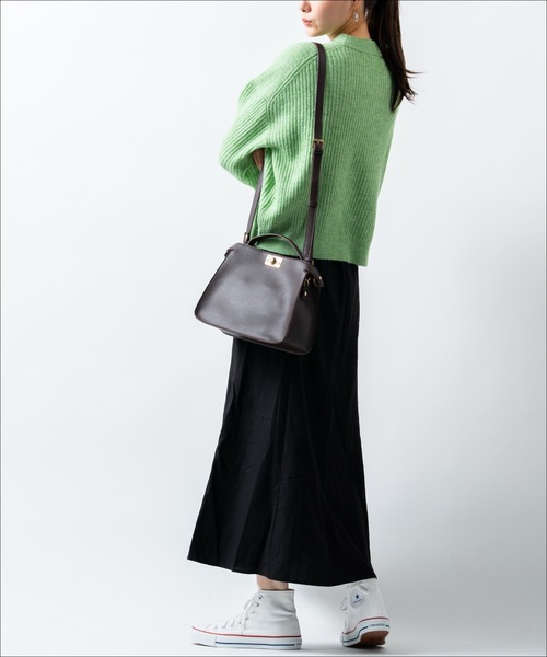 MURA(ムラ)の「Cantea(カンテア) PU(合成皮革) 2WAY ショルダーベルト付き ハンドバッグ(ショルダーバッグ・レディース・ダークブラウン/キャメル/ベージュ/ネイビー/グレー/ブラック・FREE)」の12枚目の写真