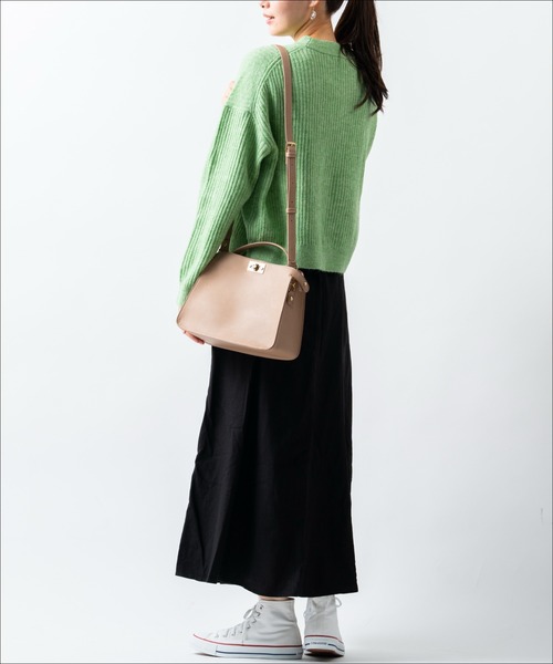 MURA(ムラ)の「Cantea(カンテア) PU(合成皮革) 2WAY ショルダーベルト付き ハンドバッグ(ショルダーバッグ・レディース・ダークブラウン/キャメル/ベージュ/ネイビー/グレー/ブラック・FREE)」の14枚目の写真