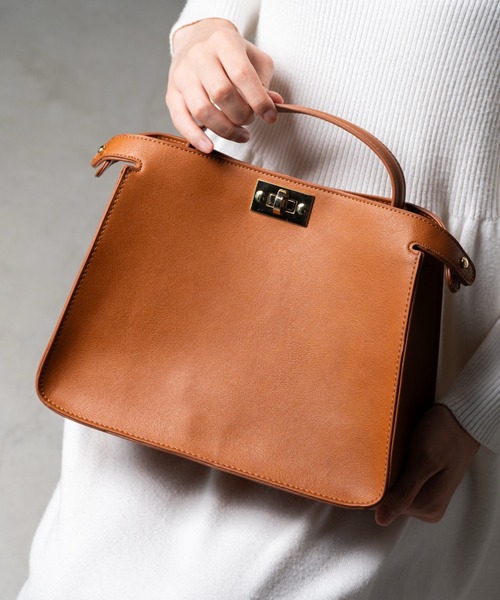 MURA(ムラ)の「Cantea(カンテア) PU(合成皮革) 2WAY ショルダーベルト付き ハンドバッグ(ショルダーバッグ・レディース・ダークブラウン/キャメル/ベージュ/ネイビー/グレー/ブラック・FREE)」の20枚目の写真