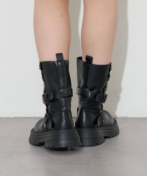 CIAOPANIC（チャオパニック）の「【neutral by ciaopanic】厚底ベルト付ブーツ（ブーツ・レディース・ブラック/ブラウン・36/37/38）」の7枚目の写真