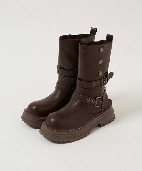 CIAOPANIC（チャオパニック）の「【neutral by ciaopanic】厚底ベルト付ブーツ（ブーツ・レディース・ブラック/ブラウン・36/37/38）」の15枚目の写真