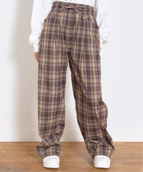 LOVETOXIC（ラブトキシック）の「サマ見えイージーチェックプルオンパンツ（その他パンツ・キッズ・ブラウン/ネイビー・L:160cm/M:150cm/S:140cm/130cm）」の4枚目の写真