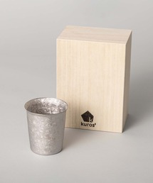 kuros'（クロス）の「【kuros'オリジナル】チタン二重タンブラー 窯創り 広口ミニ シルバー 250ml 桐箱入り（グラス/マグカップ/タンブラー）」