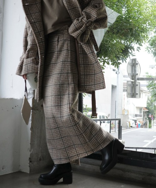 WILLFULLY(ウィルフリー)の「waist frill shaggy pencil SK(スカート・レディース・チャコール/ベージュ系その他/キャメル/ブラック・S/M)」の5枚目の写真