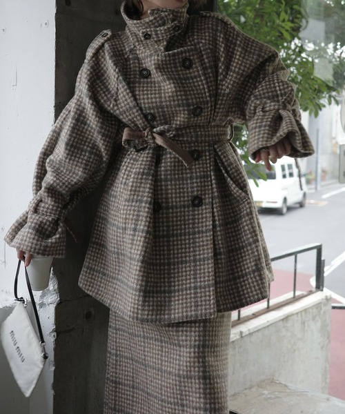 WILLFULLY(ウィルフリー)の「waist frill shaggy pencil SK(スカート・レディース・チャコール/ベージュ系その他/キャメル/ブラック・S/M)」の11枚目の写真