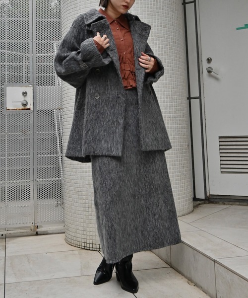 WILLFULLY(ウィルフリー)の「waist frill shaggy pencil SK(スカート・レディース・チャコール/ベージュ系その他/キャメル/ブラック・S/M)」の21枚目の写真