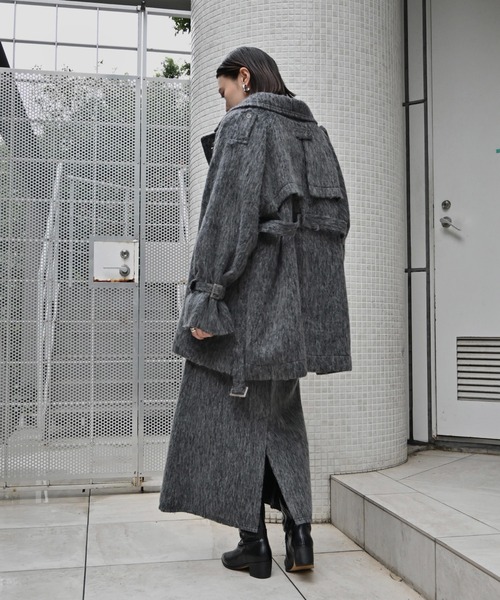 WILLFULLY(ウィルフリー)の「waist frill shaggy pencil SK(スカート・レディース・チャコール/ベージュ系その他/キャメル/ブラック・S/M)」の22枚目の写真