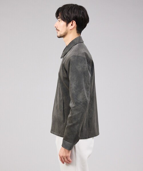 ABAHOUSE GRAY（アバハウスグレイ）の「【ネオレザー】ヴィンテージライク ジップブルゾン（ブルゾン・メンズ・ブラウン/グレー/ブラック・46/48/50）」の16枚目の写真