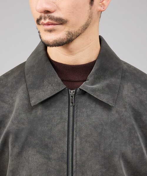 ABAHOUSE GRAY（アバハウスグレイ）の「【ネオレザー】ヴィンテージライク ジップブルゾン（ブルゾン・メンズ・ブラウン/グレー/ブラック・46/48/50）」の18枚目の写真