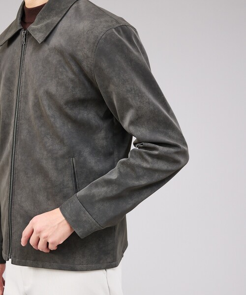 ABAHOUSE GRAY（アバハウスグレイ）の「【ネオレザー】ヴィンテージライク ジップブルゾン（ブルゾン・メンズ・ブラウン/グレー/ブラック・46/48/50）」の19枚目の写真