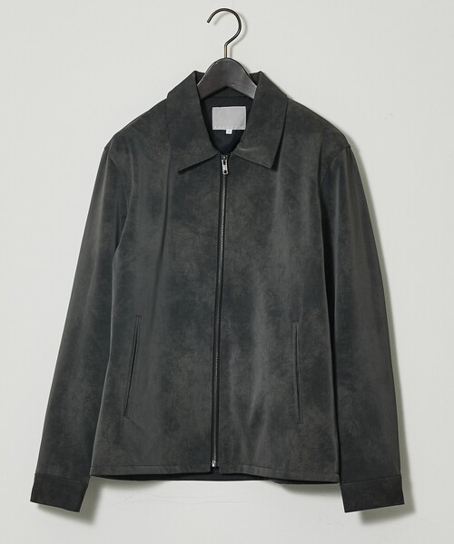 ABAHOUSE GRAY（アバハウスグレイ）の「【ネオレザー】ヴィンテージライク ジップブルゾン（ブルゾン・メンズ・ブラウン/グレー/ブラック・46/48/50）」の4枚目の写真