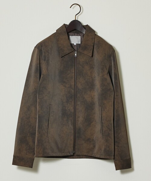 ABAHOUSE GRAY（アバハウスグレイ）の「【ネオレザー】ヴィンテージライク ジップブルゾン（ブルゾン・メンズ・ブラウン/グレー/ブラック・46/48/50）」の8枚目の写真