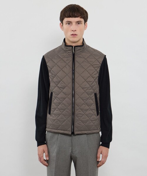 MACKINTOSH LONDON(マッキントッシュ ロンドン)の「ナイロンタフタキルティングベスト(ベスト・メンズ・ブラック/ベージュ系その他7・40/38)」の5枚目の写真