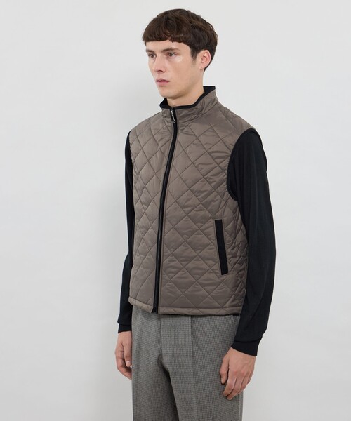 MACKINTOSH LONDON(マッキントッシュ ロンドン)の「ナイロンタフタキルティングベスト(ベスト・メンズ・ブラック/ベージュ系その他7・40/38)」の6枚目の写真