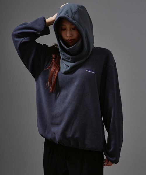 WILD THINGS(ワイルドシングス)の「WILD THINGS/ワイルドシングス POLARTEC STORM HOODIE ポーラテック ストームフーディ バラクラバ(ネックウォーマー/スヌード・メンズ・グリーン/ブラック/グレー・FREE)」の8枚目の写真