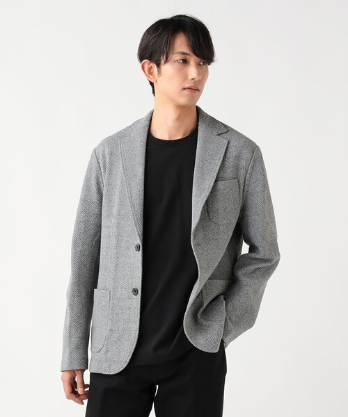 BEAMS HEART（ビームスハート）の「メランジニット ジャケット（テーラードジャケット・メンズ・サックスブルー/グレー/ネイビー・MEDIUM/SMALL/LARGE/X-LARGE）」の13枚目の写真