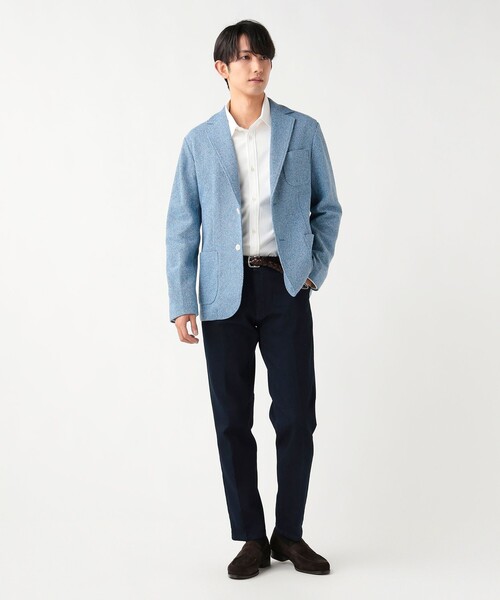 BEAMS HEART（ビームスハート）の「メランジニット ジャケット（テーラードジャケット・メンズ・サックスブルー/グレー/ネイビー・MEDIUM/SMALL/LARGE/X-LARGE）」の16枚目の写真
