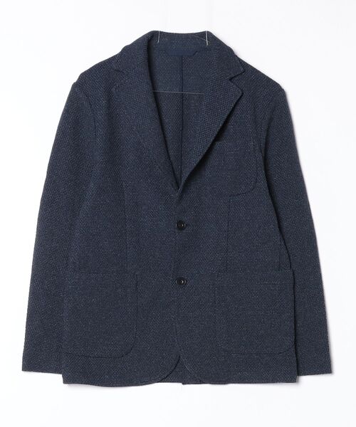 BEAMS HEART（ビームスハート）の「メランジニット ジャケット（テーラードジャケット・メンズ・サックスブルー/グレー/ネイビー・MEDIUM/SMALL/LARGE/X-LARGE）」の9枚目の写真