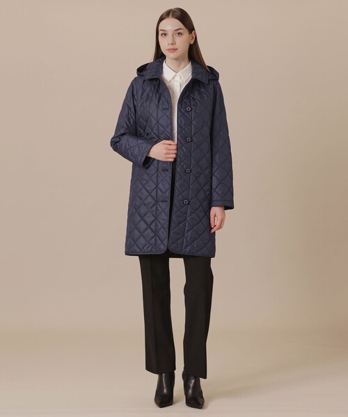 MACKINTOSH LONDON(マッキントッシュ ロンドン)の「キルティングタフタフーデッドコート(その他アウター・レディース・ネイビー/ブラック・36/40/38)」の5枚目の写真