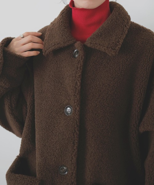 LIAN（リアン）の「ボアムートンステンカラーコート（ムートンコート
