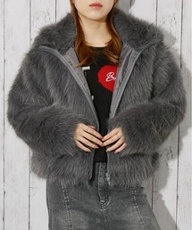 GORGE | 《ふわつやシャギー質感》レディース フェイクファー ブルゾン あったかアウター 秋冬(ブルゾン)