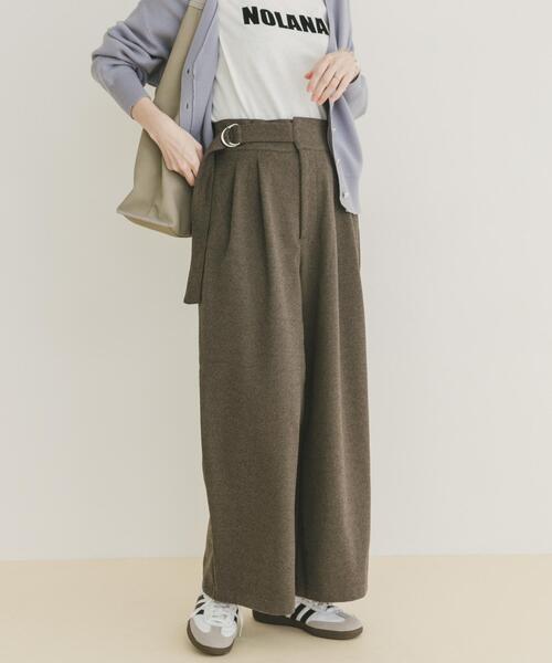 ITEMS URBANRESEARCH（アイテムズ アーバンリサーチ）の「アシメベルトデザインパンツ（その他パンツ・レディース・ブラック/ブラウン・MEDIUM/SMALL）」の18枚目の写真