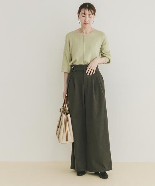 ITEMS URBANRESEARCH（アイテムズ アーバンリサーチ）の「アシメベルトデザインパンツ（その他パンツ・レディース・ブラック/ブラウン・MEDIUM/SMALL）」の12枚目の写真