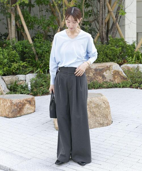 ITEMS URBANRESEARCH（アイテムズ アーバンリサーチ）の「アシメベルトデザインパンツ（その他パンツ・レディース・ブラック/ブラウン・MEDIUM/SMALL）」の14枚目の写真