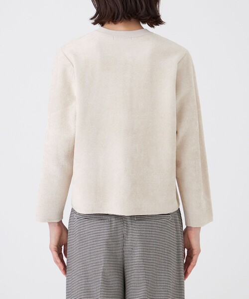 TRANS WORK(トランスワーク)の「【L】【ウォッシャブル】モールヤーン×TEXBRIDアウター(カーディガン/ボレロ・レディース・ベージュ・44/46)」の9枚目の写真