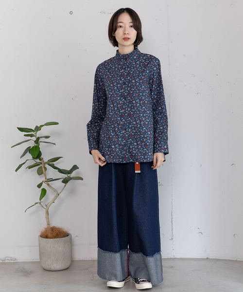 POU DOU DOU（プードゥドゥ）の「スタンドフリルブラウス（シャツ/ブラウス・レディース・オフホワイト/ブラック/ネイビー・M）」の9枚目の写真