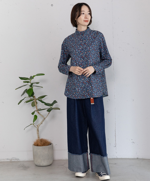 POU DOU DOU（プードゥドゥ）の「スタンドフリルブラウス（シャツ/ブラウス・レディース・オフホワイト/ブラック/ネイビー・M）」の10枚目の写真