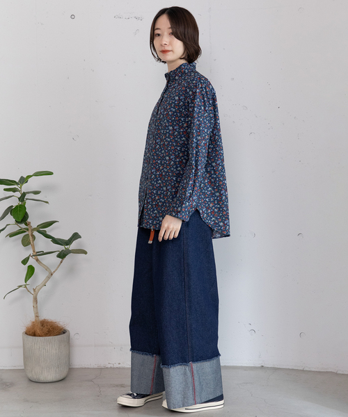 POU DOU DOU（プードゥドゥ）の「スタンドフリルブラウス（シャツ/ブラウス・レディース・オフホワイト/ブラック/ネイビー・M）」の11枚目の写真