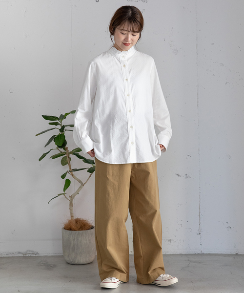 POU DOU DOU（プードゥドゥ）の「スタンドフリルブラウス（シャツ/ブラウス・レディース・オフホワイト/ブラック/ネイビー・M）」の18枚目の写真