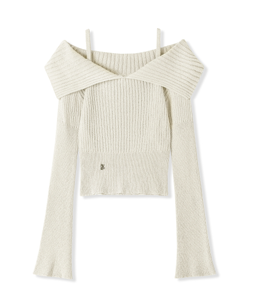 AVANDRESS(アバンドレス )の「Seul Sailor Off shoulder Knit - 4COL(ニット/セーター・レディース・ブルー/ブラック/アイボリー/ピンク・FREE)」の5枚目の写真