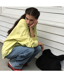 BITTER CELLS | オーバーサイズドエッセンシャルシャツ-オリーブ(シャツ/ブラウス)