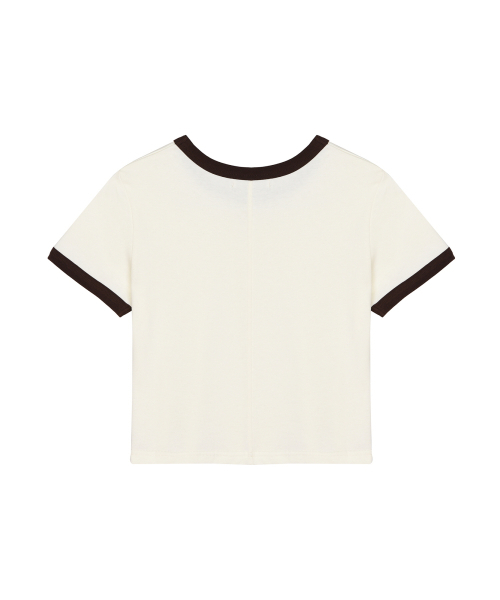NICK&NICOLE(ニックアンドニコール)の「NICOLE PRINTING RINGER CROP TOP_CREAM BROWN(Tシャツ/カットソー・レディース・その他・FREE)」の5枚目の写真