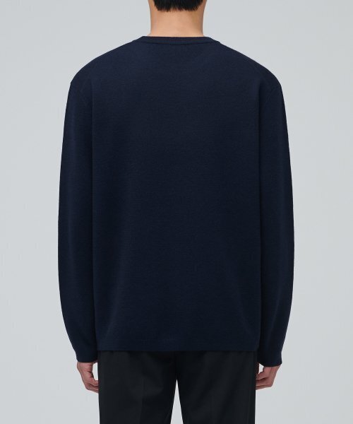 MUSINSA STANDARD（ムシンサスタンダード）の「ミニマルクルーネックニット[ネイビー]（ニット/セーター・メンズ・その他・XX-LARGE/SMALL/MEDIUM/LARGE/X-LARGE）」の2枚目の写真