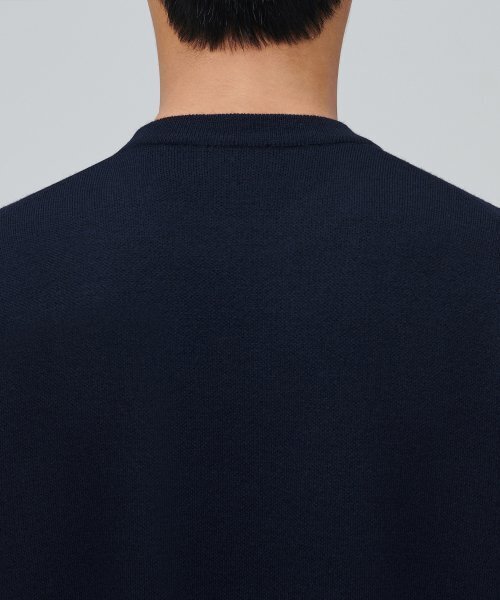 MUSINSA STANDARD（ムシンサスタンダード）の「ミニマルクルーネックニット[ネイビー]（ニット/セーター・メンズ・その他・XX-LARGE/SMALL/MEDIUM/LARGE/X-LARGE）」の4枚目の写真