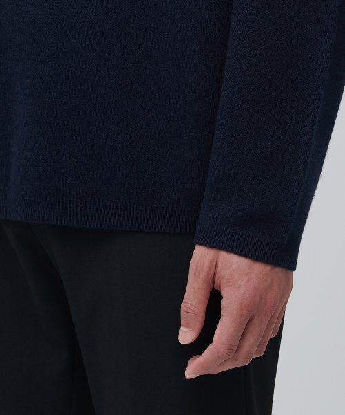 MUSINSA STANDARD（ムシンサスタンダード）の「ミニマルクルーネックニット[ネイビー]（ニット/セーター・メンズ・その他・XX-LARGE/SMALL/MEDIUM/LARGE/X-LARGE）」の5枚目の写真