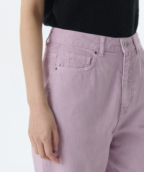 MUSINSA STANDARD WOMAN（ムシンサスタンダードウーマン）の「ウィメンズガーメントダイレギュラーフィットデニムパンツ[ラベンダー]（デニムパンツ・レディース・その他・30/24/25/26/27/28/29）」の4枚目の写真