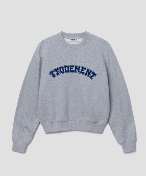 TTUDEMENT(トュードメント)の「ESSENTIAL LOGO SWEATSHIRT_MELANGE GREY(スウェット・レディース・その他・FREE)」の2枚目の写真
